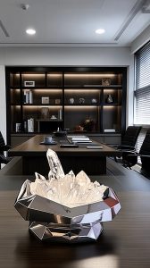ArtAlpine Light Sculpture Garmisch placed in an high end luxurious office
